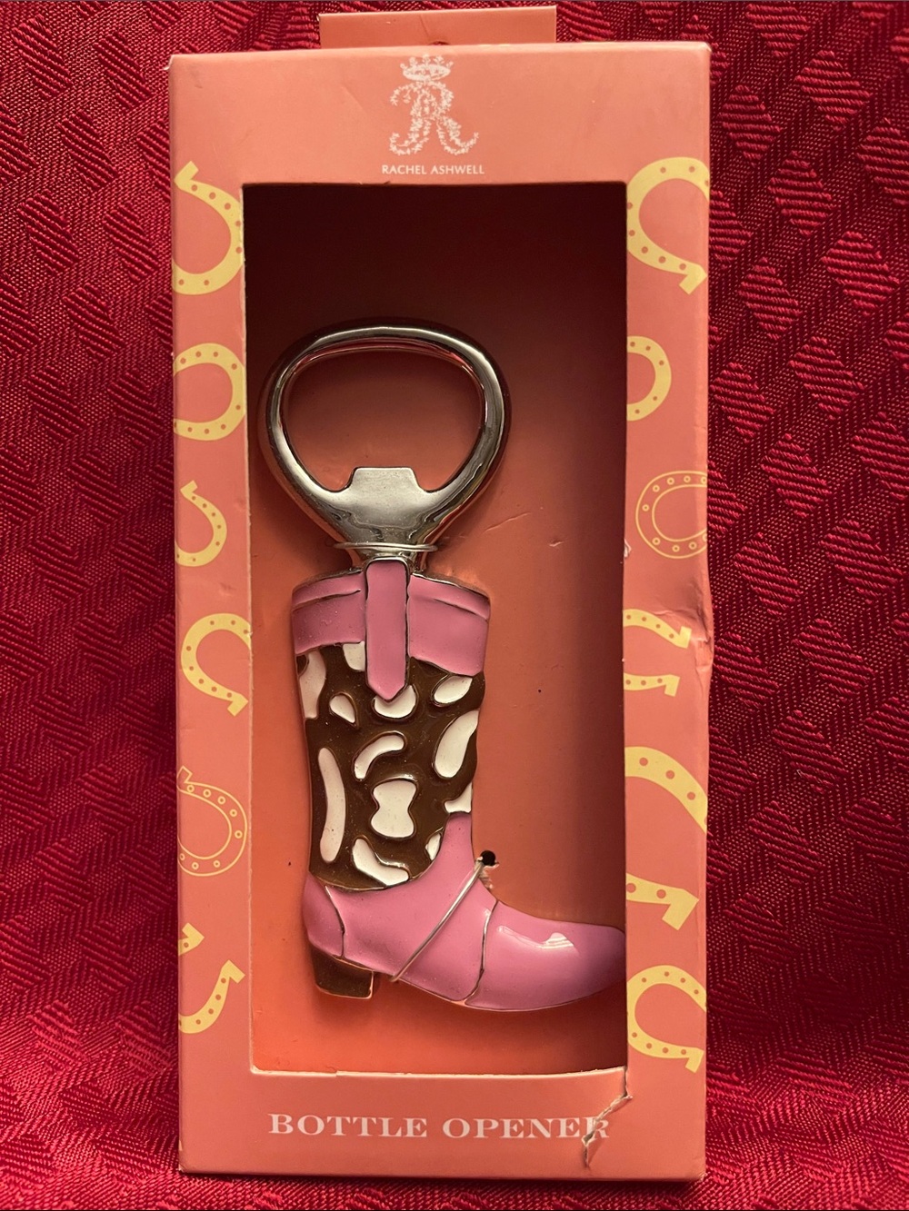Rachel Ashwell Pink Cowboy Boot Bottle Opener